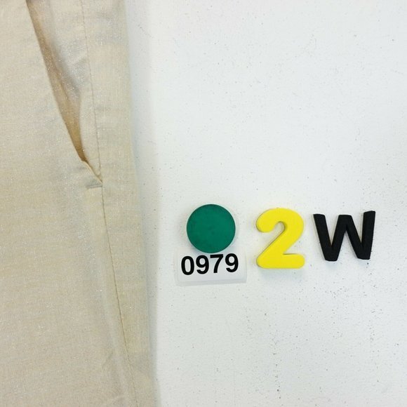 ALICE OLIVIA Flared Wide Pants 2 XS  Ivory Cream Wedding Sparkle Mid Rise Y2K - Picture 11 of 12